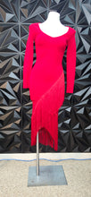 Load image into Gallery viewer, Fashion nova fringe bodycon dress        sz small
