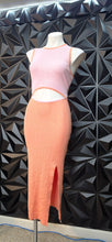 Load image into Gallery viewer, Orange/pink cutout front  dress       sz xl-2x
