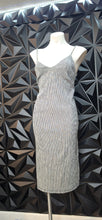 Load image into Gallery viewer, Zara black and white dress        sz small, best fitting sz large/xlrg
