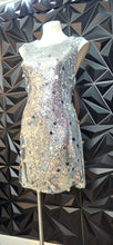 Load image into Gallery viewer, Premier Amour silver sequin dress       sz 16
