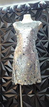 Load image into Gallery viewer, Premier Amour silver sequin dress       sz 16
