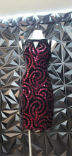 Load image into Gallery viewer, Jax velour sequins dress             sz 8
