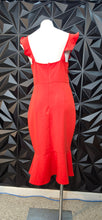 Load image into Gallery viewer, Lulus red ruffled dress            sz large (10)
