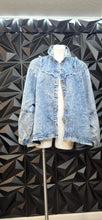 Load image into Gallery viewer, Denim distress top jacket                sz med-xlrg

