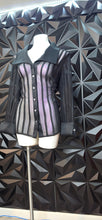 Load image into Gallery viewer, JS collections sheer stripe blouse            sz 16-18
