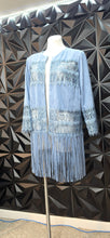 Load image into Gallery viewer, Chicos suede fringe duster              sz chicos 2 = large/xlrg
