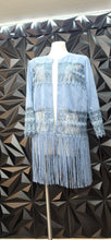 Load image into Gallery viewer, Chicos suede fringe duster              sz chicos 2 = large/xlrg

