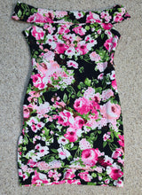 Load image into Gallery viewer, Premier Amour floral off shoulder dress  sz 16
