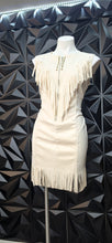 Load image into Gallery viewer, Fringe suede dress               sz large (10)
