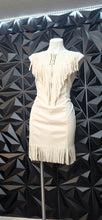 Load image into Gallery viewer, Fringe suede dress               sz large (10)
