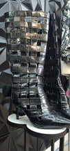 Load image into Gallery viewer, Ashro black caged heels            sz 8
