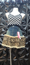 Load image into Gallery viewer, NWT Romwe animal print denim skirt                   sz xl, 14-16

