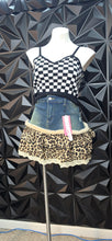 Load image into Gallery viewer, NWT Romwe animal print denim skirt                   sz xl, 14-16
