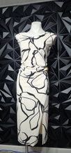 Load image into Gallery viewer, Donna Karan black and white dress                    sz untagged, Best fitting sz 18
