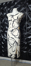 Load image into Gallery viewer, Donna Karan black and white dress                    sz untagged, Best fitting sz 18
