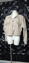 Load image into Gallery viewer, Swoosh corduroy crop jacket              sz med-xlrg
