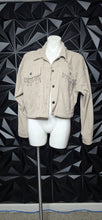 Load image into Gallery viewer, Swoosh corduroy crop jacket              sz med-xlrg
