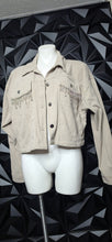 Load image into Gallery viewer, Swoosh corduroy crop jacket              sz med-xlrg
