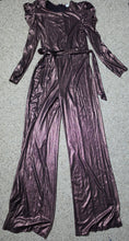 Load image into Gallery viewer, Kiwis boutique pink metallic jumpsuit         sz lrg, 10
