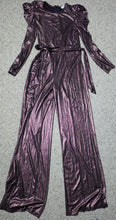 Load image into Gallery viewer, Kiwis boutique pink metallic jumpsuit         sz lrg, 10
