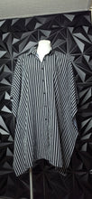Load image into Gallery viewer, Stripe poncho top/dress                sz lrg-2x
