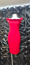 Load image into Gallery viewer, NWT Zara red off the shoulder dress               sz small

