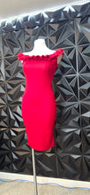Load image into Gallery viewer, NWT Zara red off the shoulder dress               sz small
