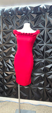 Load image into Gallery viewer, NWT Zara red off the shoulder dress               sz small
