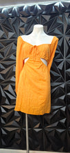 Load image into Gallery viewer, Wild Fable orange cutout off shoulder dress              sz xlrg
