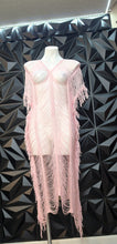 Load image into Gallery viewer, Pink fringe distress dress           sz large
