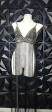 Load image into Gallery viewer, Fashion nova sequin fronge bralette              sz xlrg (34/36 c cup)
