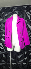 Load image into Gallery viewer, Antonella fashion purple open front blazer           sz small
