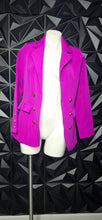 Load image into Gallery viewer, Antonella fashion purple open front blazer           sz small
