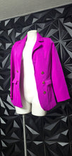 Load image into Gallery viewer, Antonella fashion purple open front blazer           sz small
