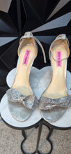 Load image into Gallery viewer, Betsey Johnson silver studded wedge heels         sz 8.5

