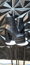Load image into Gallery viewer, Wet kiss ess platform chunky heels               sz 7 Disclaimer: some scratches (pictured)
