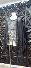 Load image into Gallery viewer, Sheer lace poncho top          one size
