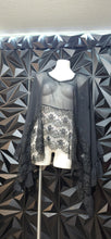 Load image into Gallery viewer, Sheer lace poncho top          one size
