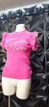 Load image into Gallery viewer, Ontwelfth pink ruffled top             sz large
