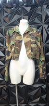 Load image into Gallery viewer, Swank o posh Cropped camo jacket
