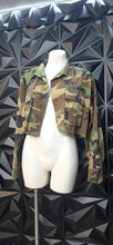 Load image into Gallery viewer, Swank o posh Cropped camo jacket
