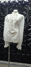 Load image into Gallery viewer, White ruffled vintage blouse           sz xl
