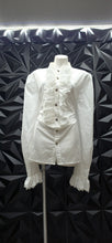 Load image into Gallery viewer, White ruffled vintage blouse           sz xl
