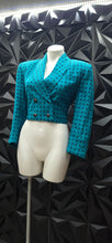 Load image into Gallery viewer, Eleanor Brenner crop vintage blazer             sz untagged, best fitting sz small
