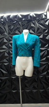 Load image into Gallery viewer, Eleanor Brenner crop vintage blazer             sz untagged, best fitting sz small
