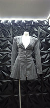 Load image into Gallery viewer, Gray pleated blazer dress              sz medium
