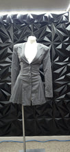Load image into Gallery viewer, Gray pleated blazer dress              sz medium
