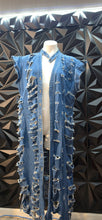Load image into Gallery viewer, Long denim distressed duster              sz lrg-2x
