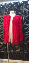 Load image into Gallery viewer, Valerie stevens vintage beaded/sequin open front blazer         sz untagged, medium fit
