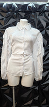 Load image into Gallery viewer, Ashley Stewart white rhineston blouse               sz 18/20
